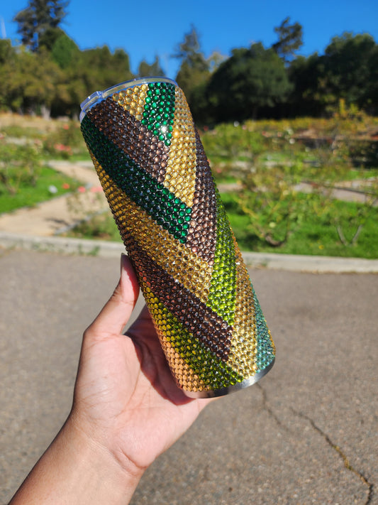 Full Bling - Green Herringbone